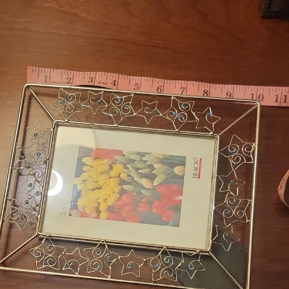Elegant Starry Silver Photo Frame 5×7